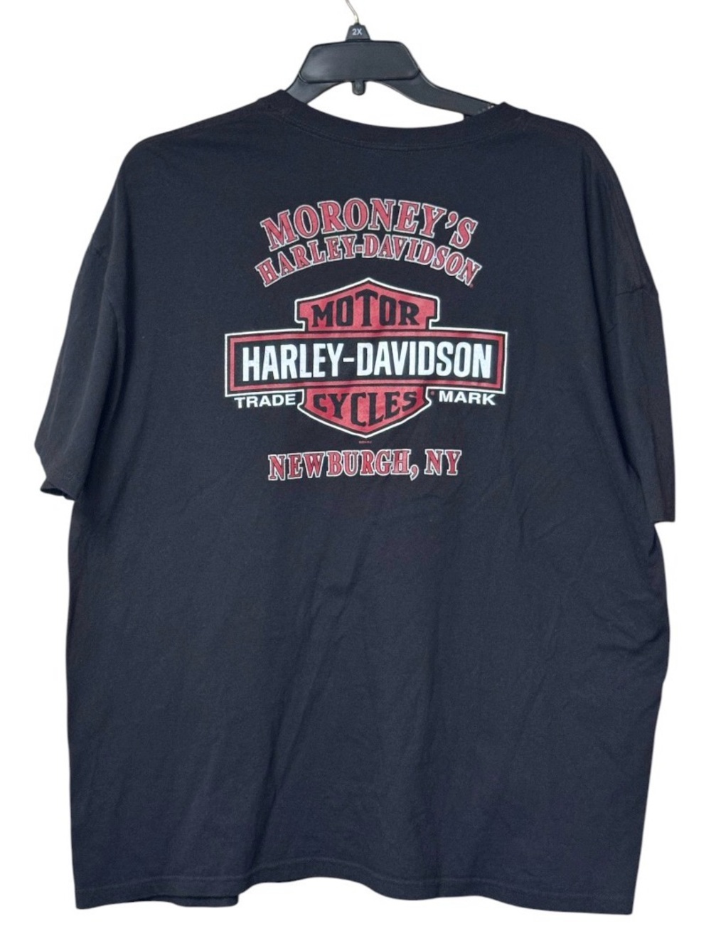 vintage Harley-Davidson dealer t-shirt featuring custom graphics from Moroney's